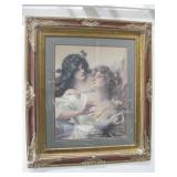 Vtg Wood Framed Reproduction 'Two Virgins' See