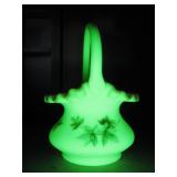 Vtg Fenton Burmese Vaseline Glass See Info