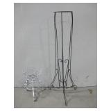 Two Metal Plant Stands Largest 44.5'