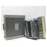 Vtg Crucianelli Piano Accordian In Hard Case