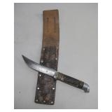 Vtg Western Knife & Sheath Boulder,CO 8'