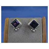 S.S. Navajo Roie Jaque Amethyst Earrings See