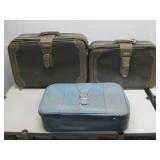 Vtg Suitcases 2-Piece Sasson See Info