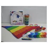 Rainbow Bandana,Sweat Bands,NIP Unicorn Art See