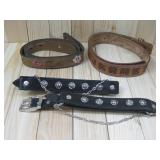 Cowboy Boot Straps & Two Western Belts