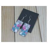 Cotton Candy Block Navajo Slab Earrings See: