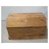 Vtg Handmade Wooden Trunk/Chest See