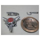 Vtg Chevrolet  3-bar Spinner Center Cap & More