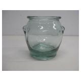 Vtg Thick Glass Canister Without Lid 5' Tall