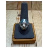 N/A S.S. Crushed Turq., Inlay Ring