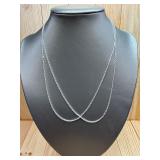 Two Sterling Silver Chain Necklaces Hallmarked