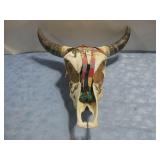 Vtg N/A Sand Painting Skull See Info