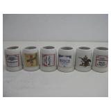 Six Miniature Beer Steins 2.5'