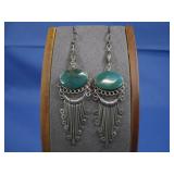 Silver Toned Dangle Earrings Not S.S.