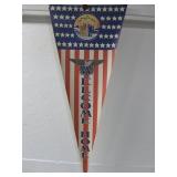 Vtg Military Welcome Home Pendant 34' x 15'