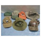 Seven Adjustable Hats Various Brands See Info