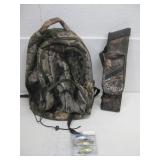 Three Fishing Lures, Woodland Camo Backpack See