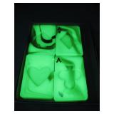 Four MCM Uranium Slag Glass Ash Trays See Info