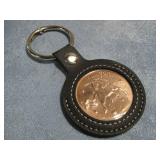 Copper .999 Fine One Ounce Key Chain