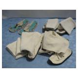 Three Pairs Of N/A Leather Moccasins See Info