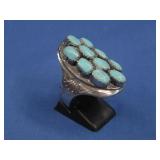Sterling Silver Turquoise Ring Hallmarked See Info