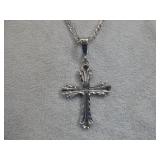 Sterling Silver Chain W/Cross Pendant