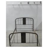 Vtg Iron Bed W/Rails Headboard/Footboard 53' W See