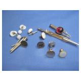 Vtg Swank Sword Tie Clip & Assorted Accessories