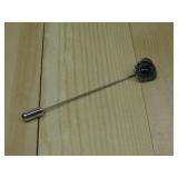 Vtg Sterling Silver & Onyx Pin