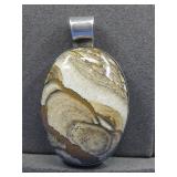 Sterling Silevr Sue Chm Jasper Pendant
