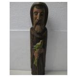 Wood Carved Saint Anthony Statue 19.75' Tall