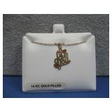 14KT Gold Filled I Love You Pendant Necklace