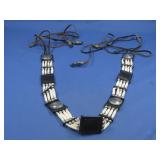 Native American Style Silvertone Button Belt