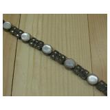 Vtg S.S. MOP & Marcasite Bracelet Hallmarked