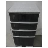 Four Drawer Rolling Plastic Caddy See Info