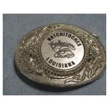 Natchitones Louisana Silvertone Belt Buckle