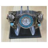 S.S. N/A Turq. Coral Bear Claw Watch Hallmarked