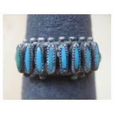 Vtg S.S. Tested Zuni Needle Point Ring See Info