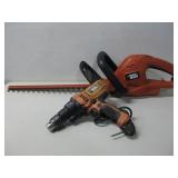 Electric Black & Decker Hedge Trimmer, 1/2' Drill