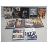 Eleven Assorted DVDs Blu-Ray Various Genres