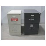 Two  2-Drawer Metal Filing Cabinets See