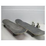 Two Skateboards W/ Extra Wheel Trucks