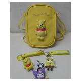 New Winnie The Pooh Purse W/Three Key Chains