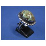 S.S. Vtg N/A Pictomarked Turq Ring