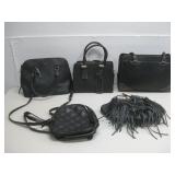 Five Assorted Black Purses Some NWT See