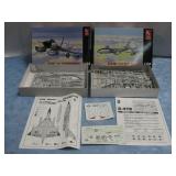 2 Hobby Craft Model Airplane Kits HC1250 & HC1260