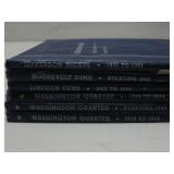 Seven Empty Coin Collector Books/Albums