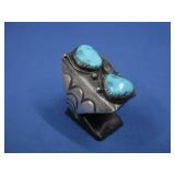 S.S. Vtg Navajo Tested Turq Ring 16.5g