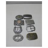 Eight Assorted Western Style Belt Buckles