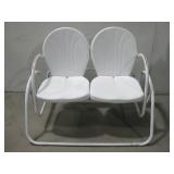 Vtg Double Shellback Swinging Chairs See Info